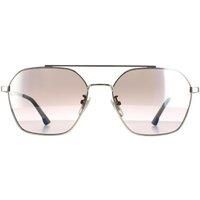 Police Men/'s Vibe 2 Sunglasses, Shiny Palladium/Grey, One Size