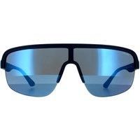 Police Sunglasses Arcade 3 Dark Matte Blue with Blue Mirrored Lens SPLB47 6QSB