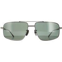 Aviator Total Shiny Gunmetal Grey Green Polarised SCHF21M
