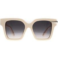 Roberto Cavalli Women's Square Shiny Beige Grey Gradient SRC002S Sunglasses