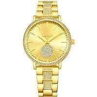 Madison 5525 38mm Silver Crystal Studded Watch with Stainless Steel Bracelet - Model 5525