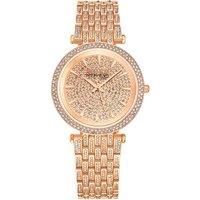 Madison 5527 38mm Crystal Encrusted Watch with Stainless Steel Bracelet