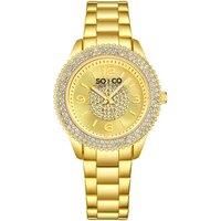 Madison 5532 38mm Quartz Watch with Crystals on Bezel and Inner Dial Stainless Steel Bracelet 18mm wide