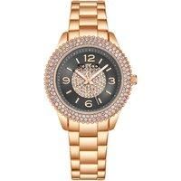 Madison 5532 38mm Quartz Watch with Crystals on Bezel and Inner Dial Stainless Steel Bracelet 18mm wide
