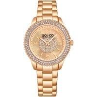 Madison 5532 38mm Quartz Watch with Crystals on Bezel and Inner Dial Stainless Steel Bracelet 18mm wide