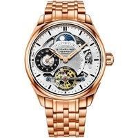 Presidia 943B Dual Time Automatic Watch 42mm Case Skeleton Dial Stainless Steel Li