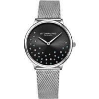 Symphony 3928 Wrist Watch Quartz 35mm Case with Crystal Studded Dial and Stainless steel Mesh bracelet