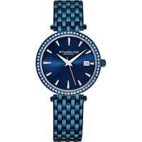 Symphony 3929 Women's Quartz Crystal Studded Watch with Stainless Steel Bracelet