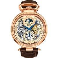 Modena Dual Time Automatic 46mm Skeleton Watch with Leather Band