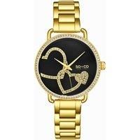 Madison 5577 38mm Crystal Studded Watch with Heart Shaped Accents