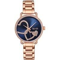 Madison 5577 38mm Crystal Studded Watch with Heart Shaped Accents