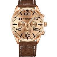 Quartz Aviator Chrono Watch with Contrast Stitched Strap