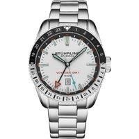 Voyager GMT Quartz GMT Diver Watch with Stainless Steel Bracelet