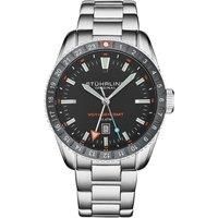 Voyager GMT Quartz GMT Diver Watch with Stainless Steel Bracelet
