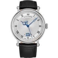 Alexander A153 Luxury Swiss Automatic Classic 43mm Stainless Steel Luxury Watch with Brass Dial and Sapphire Crystal