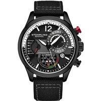 Cordura Quartz 45mm Aviator Watch with Leather Strap