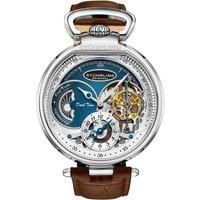 Modena 4033 Dual Time 46mm Automatic Watch Skeleton Dial
