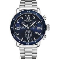 DualMode 4040 Chronograph Quartz Watch 48mm Case Stainless Steel Link Bracelet