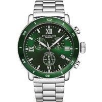 DualMode 4040 Chronograph Quartz Watch 48mm Case Stainless Steel Link Bracelet
