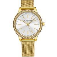 4047 Women's Quartz Watch: Crystal Studded Mesh Bracelet and Elegant Design