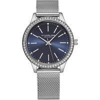 4047 Women's Quartz Watch: Crystal Studded Mesh Bracelet and Elegant Design