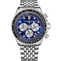 Raceway 1010 Chronograph Watch Meca-Quartz Hybrid Movement Stainless Steel Beaded