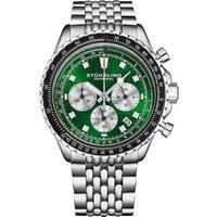 Raceway 1010 Chronograph Watch Meca-Quartz Hybrid Movement Stainless Steel Beaded