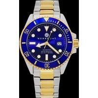 Analog Quartz 23K Gold Plated Two Tone Stainless Steel Aquamaster Dive Watch
