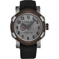 Titanic' Gray Dial Black Rubber Strap Automatic Watch