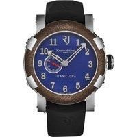 Titanic' Blue Dial Black Rubber Strap Automatic Watch