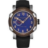Titanic' Blue Dial Black Rubber Strap Automatic Watch