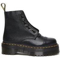 Dr.Martens Sinclair Black Womens Leather Platform Combat Boots