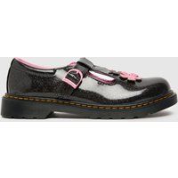 Dr Martens black polley glitzy Girls Youth shoes