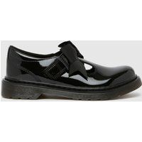 Dr. Martens Black Polley II Bow Girls Junior Shoes