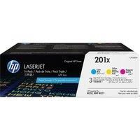 GENUINE Original HP CF253XM 201X LaserJet Toner Cartridges, Tri 3 Pack C Y M