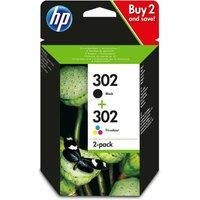 HP 302 Original Ink Cartridge X4D37AE Black, Cyan, Magenta, Yellow Pack of 2