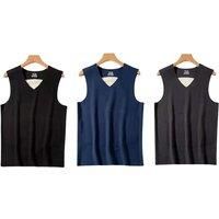 2 Pack Of Men'S Seamless Thermal Vest - Black, Navy