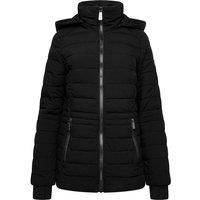 Nautica Women'S Black Puffer Jacket With Detachable Hood - 5 Sizes!