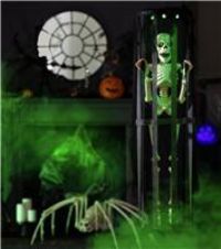 Argos Home Halloween White Skeleton In Cage Decoration