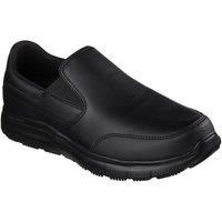 Skechers Men/'s 77071EC Slip On Trainers, Black Leather, 11 UK