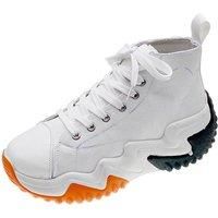 Women'S High-Top Canvas Sneakers In 7 Sizes And 2 Colours - White