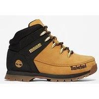 Boys TIMBERLAND Boots Euro Sprint New Wheat Black Kids Lace Ups Sale Size 7-6.5
