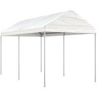 Gazebo with Roof White 4.46x2.28x2.69 m Polyethylene