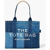 MARC JACOBS The Denim Tote Bag Large Blue Patchwork 42x34x16cm New Japan