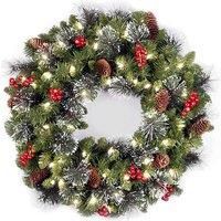 Prelit Artificial Christmas Wreath - 3 Size Options And Arch!