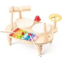 7-In-1 Children'S Wooden Drum Set