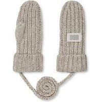 Ugg Airy Knit Chunky Rib Knit Mitten - Grey
