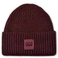 UGG Burgundy Chunky Rib Beanie