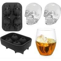 Skull Shaped Silicone Ice Mould - 3 Pack