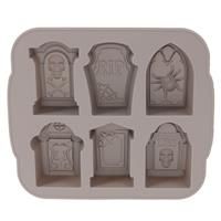 Amosfun Halloween Tombstone Silicone Ice Cube Chocolate Mold